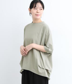 コットン天竺ボイルラグランタックプルオーバー