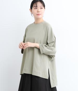 コットン天竺ラグランオーバーTシャツ