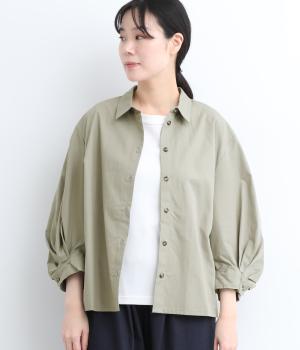 コットンボイルボリューム袖シャツ