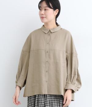 ポリレーヨンナイロンラウンド切替シャツ
