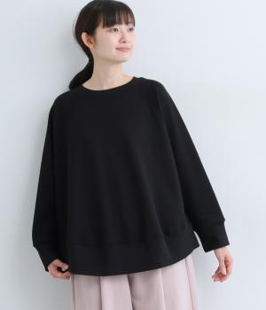 ベロア裏毛リブプルオーバー