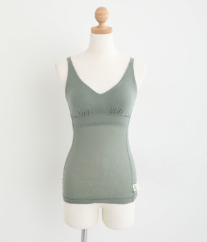 ヘルシーシリーズ　ブラキャミ(ハーブグリーン-M)