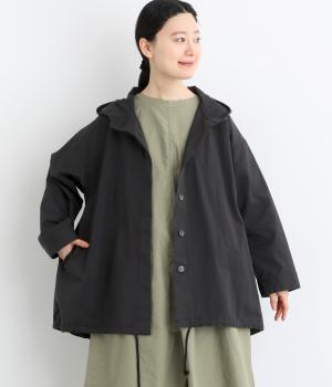 コットンナイロンツイルストレッチコート(クロ-F)