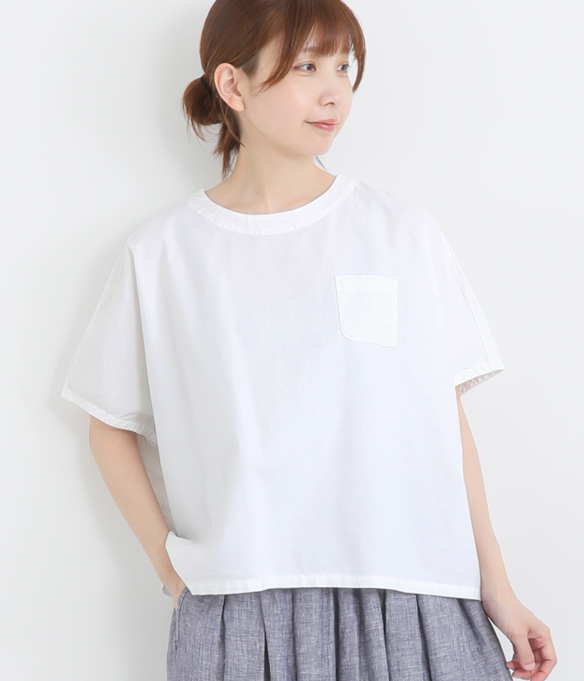 オックス日本製品染めドルマンワイドプルオーバー(ホワイト-ONESIZE)