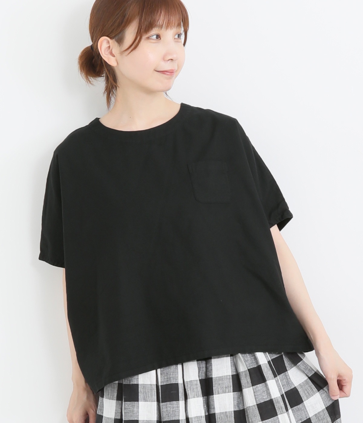 オックス日本製品染めドルマンワイドプルオーバー(ブラック-ONESIZE)