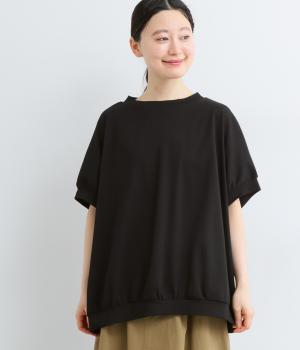 【tukuroi by SUN VALLEY】コットンスムースシルケットカットソー(クロ-F)