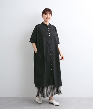 オックス日本製品染前開きシャツワンピース