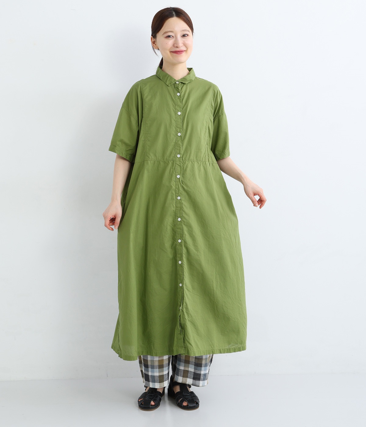 Plantation プランテーション コットンジャガード切替デザイン