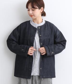 コットン甘織デニム　デニムジャケット(ネイビー-F)