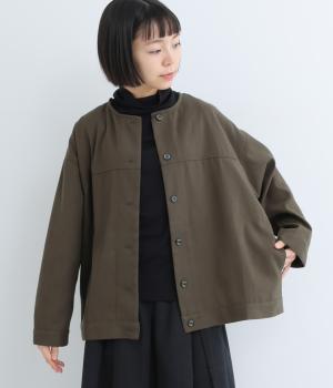 ドビークロス綾織起毛裏ヘリンボーンジャケット