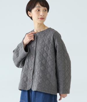 カットソー中わたキルティングジャケット
