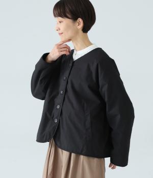 【tukuroi by SUN VALLEY】コットン馬布ピーチ起毛×裏フリースリバーシブルジャケット(クロ-F)