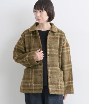 【tukuroi by SUN VALLEY】ウール混シャギーチェックコート