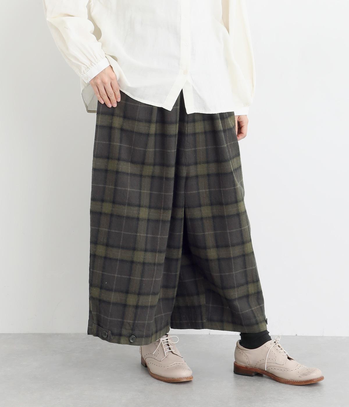 tumugu:ツムグ☆コットンウールグレンチェックバルーンパンツ