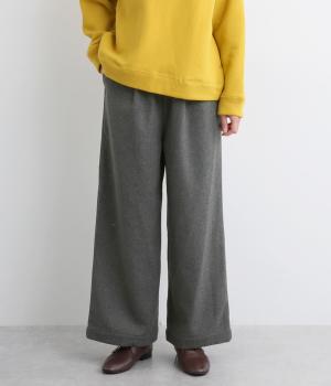 ウールライクワイドパンツ(グレー-F)