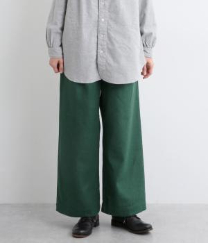 ウールライクワイドパンツ(グリーン-F)