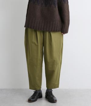 【tukuroi by SUN VALLEY】コットンナイロングログランピーチ起毛コクーンパンツ