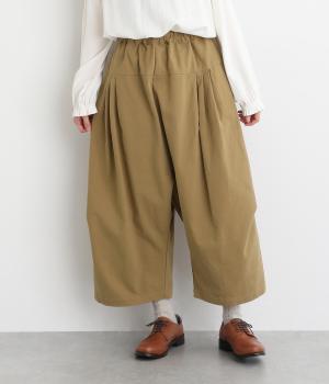 ソフトコットン綾織ピーチ起毛コクーンパンツ