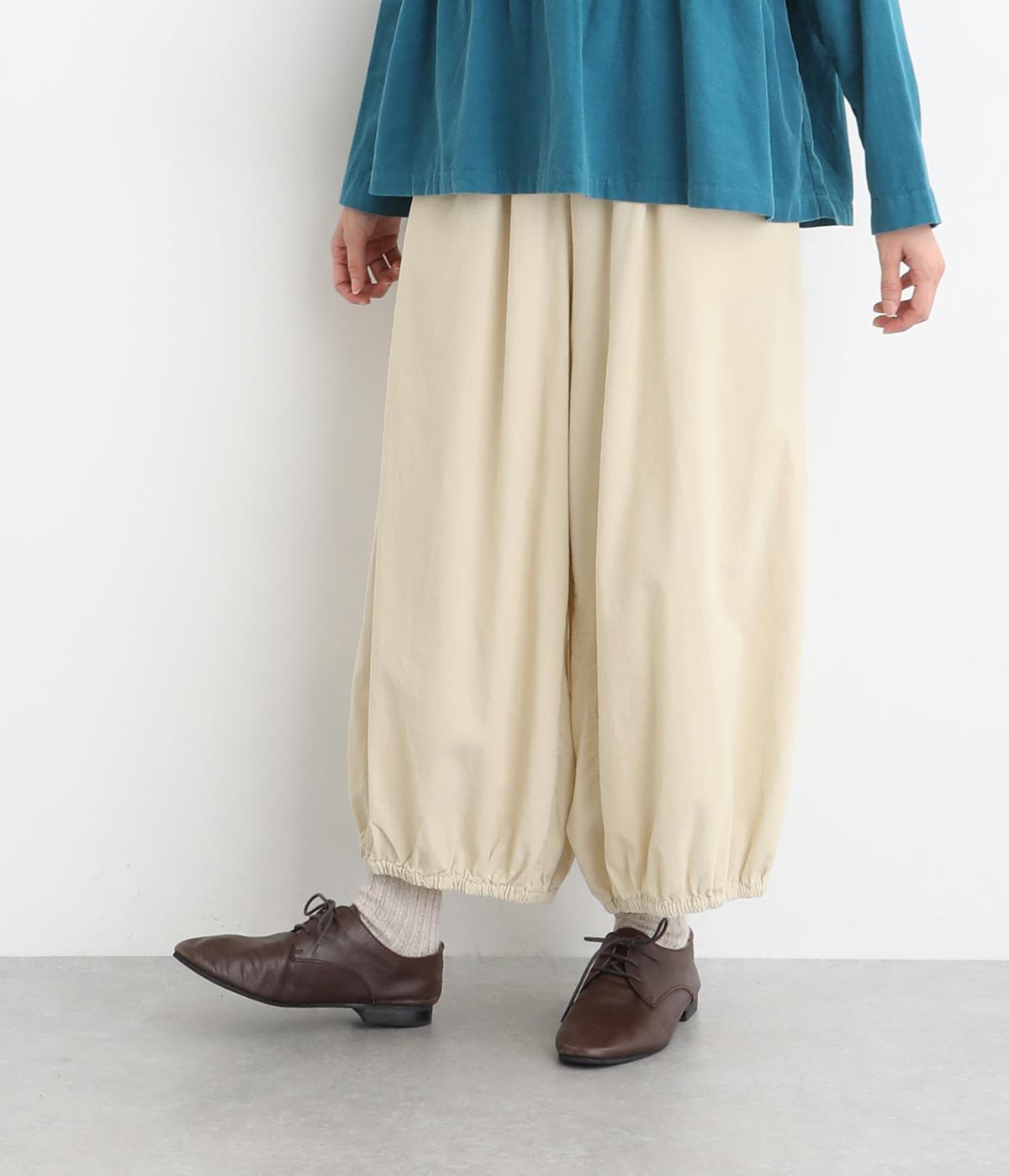 コーデュロイコクーンワイドパンツ(オフシロ-F)