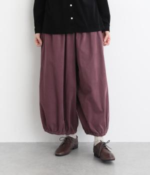 コーデュロイコクーンワイドパンツ(モーヴ-F)