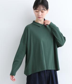 コットンスムース　ワイドプルオーバー