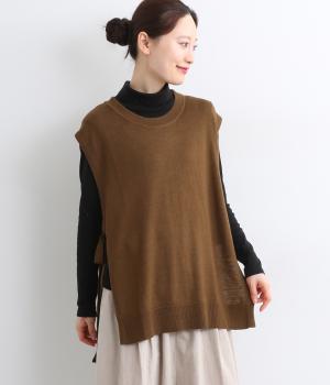 四者混ハイゲージ　サイドリボンベスト