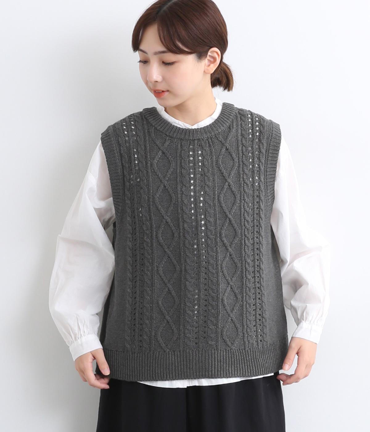 完売品【新品未使用】HARA.UNITY はらちゃん サマーニットベスト アクリルコットン模様編み ニットベスト（SUN VALLEY）の商品詳細