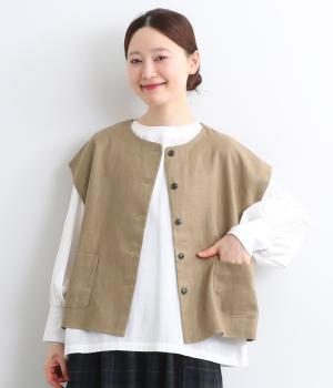 【tukuroi by SUN VALLEY】リネンコットンツイル　ベスト