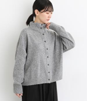 【tukuroi by SUN VALLEY】ウール混ミドルゲージ　2wayニットカーディガン