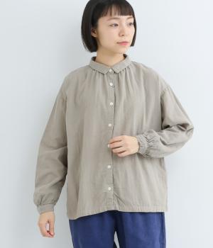 コットンダブルガーゼ 日本製品染ブラウス