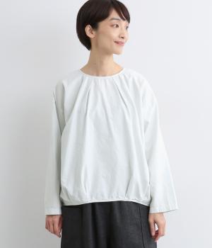 コットンオックス日本製品染2wayブラウス(スノーホワイト-F)