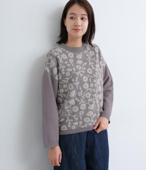 ダブルジャカードニットプルオーバー