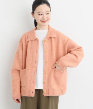 【tukuroi by SUN VALLEY】アルパカ混ニットミドルゲージ天竺編みカーディガン