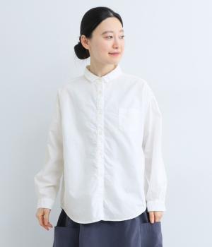 オックス日本製品染長袖ブラウス(シロ-F)