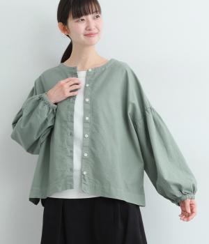 オックス日本製品染前後2way長袖ブラウス