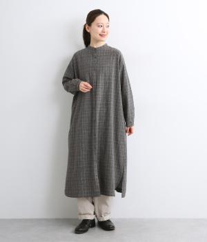 コットンリネン平織　ワンピース