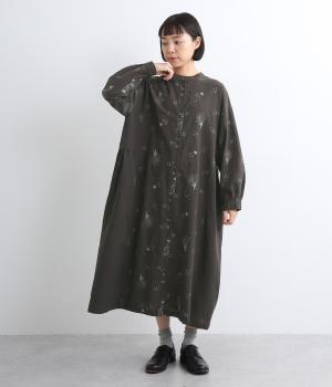 【tukuroi by SUN VALLEY】コットンリネン平織総柄刺繍　2wayワンピース