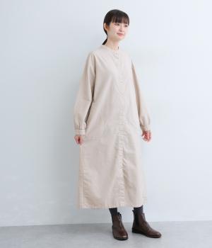 オックス日本製品染長袖ワンピース(エクリュ-F)