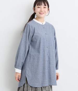 プレインジャーナルバンドカラーチュニック