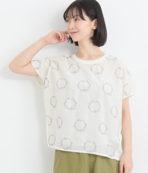 刺繍ラベンダープルオーバー(アイボリー-ONESIZE)