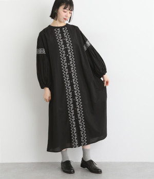 フラワーストーリー前開きワンピース