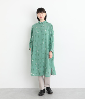 フラワーレーンシャツワンピース