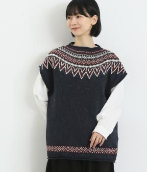 ネップペタル ベスト(ネイビー-F)