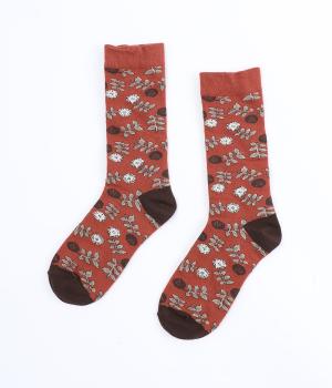 フラワーターン ジャカードソックス