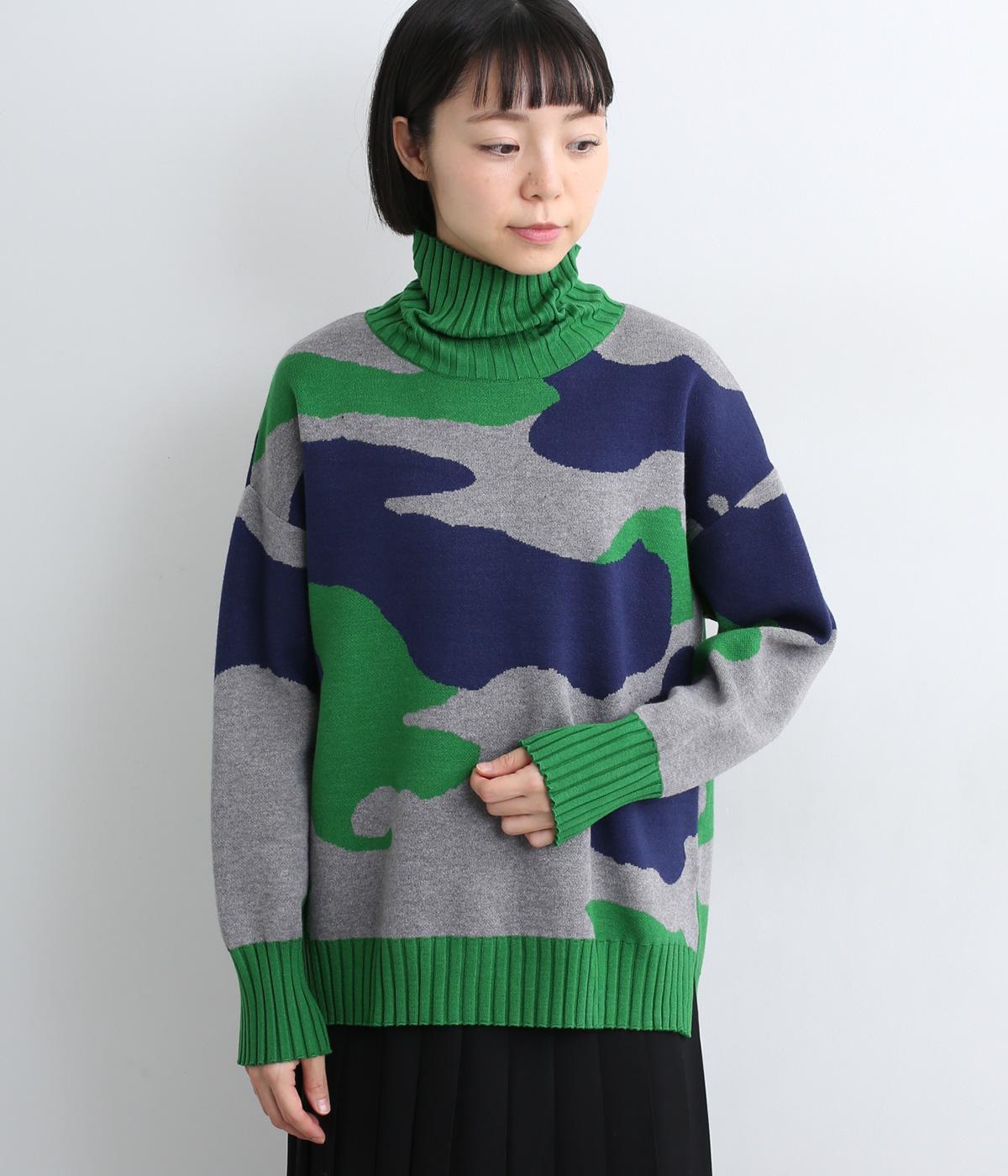 MARK & LONA カモフラージュ柄ニットセーター MARK & LONA（マークアンドロナ）の「MARK&LONA/マークアンドロナ