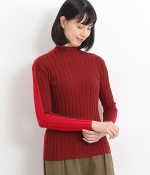 2wayバイカラーリブニット