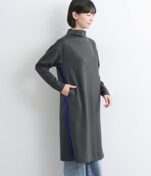 ボトルネックサイドラインワンピース