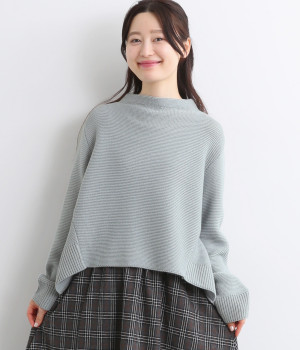 裾リブフレアニット