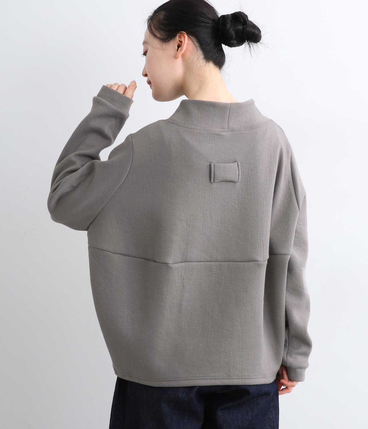 ハイネックコクーントレーナー(グレー-F)