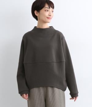 ハイネックコクーントレーナー(チャコール-F)